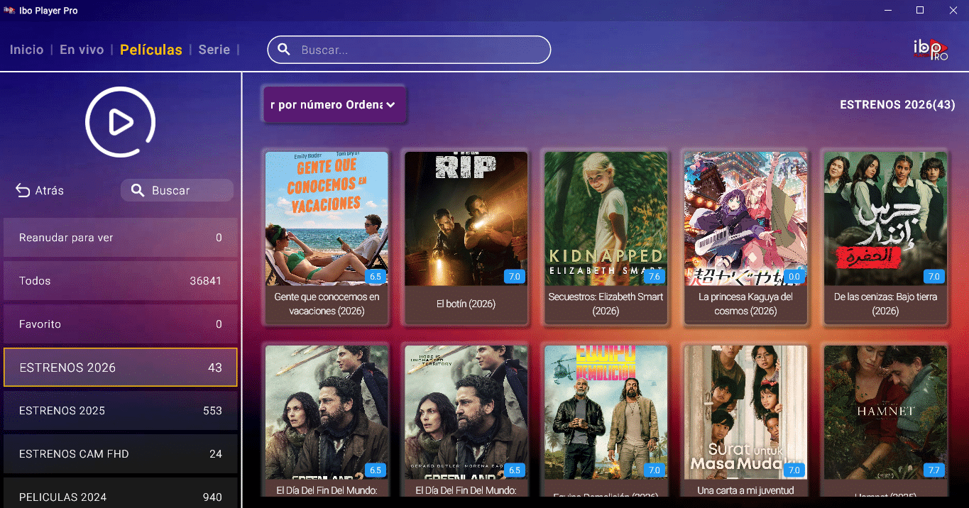 IB Player Pro, reproductor IPTV premium compatible con Smart TV, Android, Fire Stick y iPhone con soporte 4K.