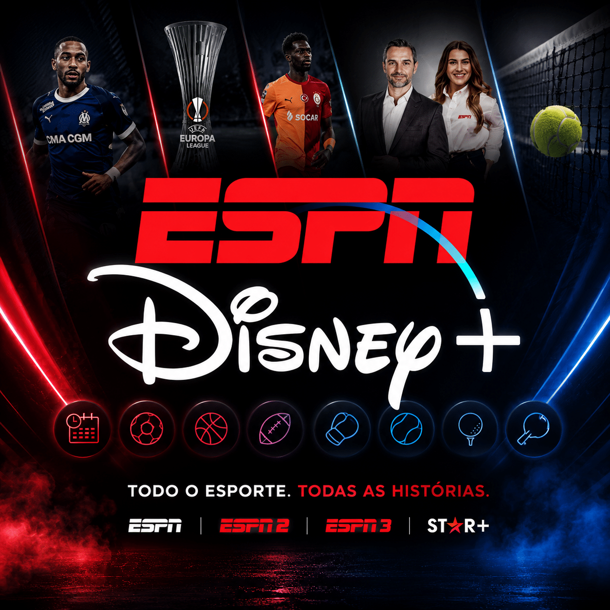 ESPN Disney Plus fútbol en vivo canales deportivos streaming premium deportes internacionales HD